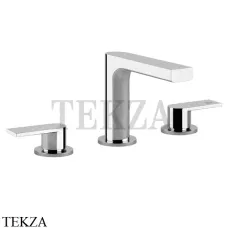 Gessi Emporio Via manzoni Смеситель для раковины на три отверстия, с донным клапаном 38612-031, хром глянец