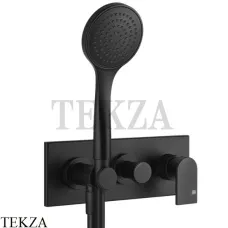 Gessi Emporio Via Manzoni Смеситель для душа 2 потока, с душевой лейкой, внешняя часть 44900-299, Black XL