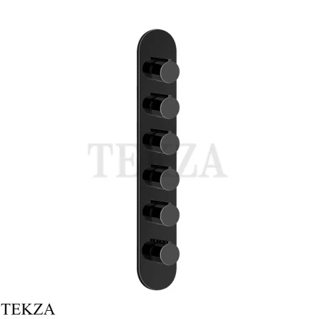 Gessi Ingranaggio-Anello Термостат для душа, 5 потоков, внешняя часть 43070-706, Black Metal PVD