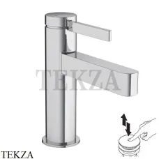 Hansgrohe FINORIS Смеситель для раковины 100, с донным клапаном Push-Open 76010000, хром глянец Hansgrohe FINORIS Смеситель для раковины 100, с донным клапаном Push-Open 76010000, хром глянец