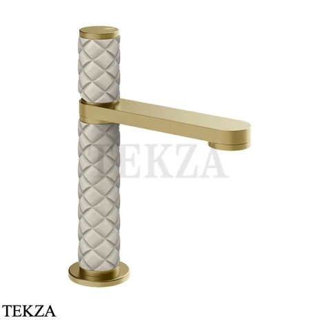 Gessi Pelle Tresse Смеситель для раковины, без сливного гарнитура 78202-435, Crème/ Brass Br. PVD