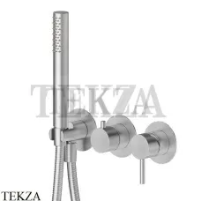 Newform X-Steel 316 Душевой комплект смеситель 2 потока, ручной душ, сталь 69667EX.50.050, INOX Stainless steel