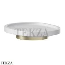 Newform X-Steel 316 Мыльница настольная, композит 73250X.59.098, PVD Brushed pale gold