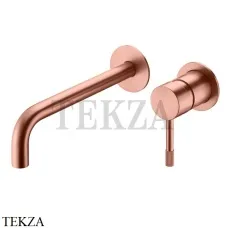 Boheme Uno Смеситель для раковины из стены, комплект с встройкой Uno 465-CB, Copper Brushed