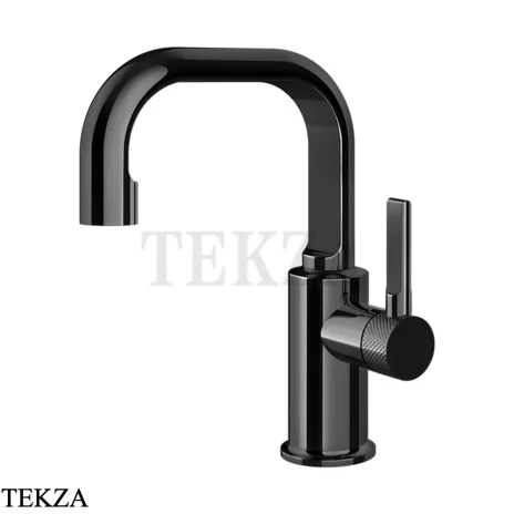 Gessi INCISO Смеситель для раковины ручка сбоку, без гарнитура 58009-706, Black Metal