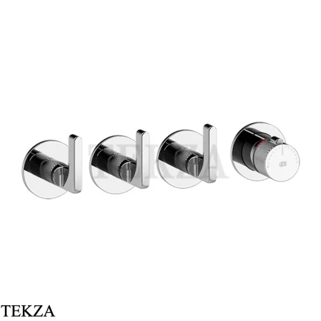 Gessi INCISO SHOWER Термостатический смеситель, 3 потока, внешняя часть 58336-031, хром глянец