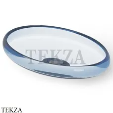 Dea Design Washbasins Раковина настольная овальная Glasstech DD9088 600 R7, Royal Blue R7