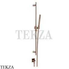 Gessi Inverso RIGATO Душевой комплект с гарнитуром и выводом 73541-030, Copper глянец