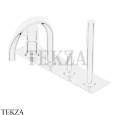 Ritmonio Diametro35 S Смеситель для ванны с гарнитуром PR52EG102 C03, белый матовый