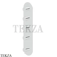 Newform XT Термостат для душа на 4 потока, внешняя часть, 67604E.01.014, белый матовый