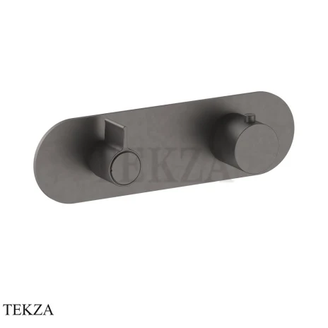 Fantini Flora Термостат для душа, 3 потока, внешняя часть 76P5J773B, Matt Gun Metal PVD