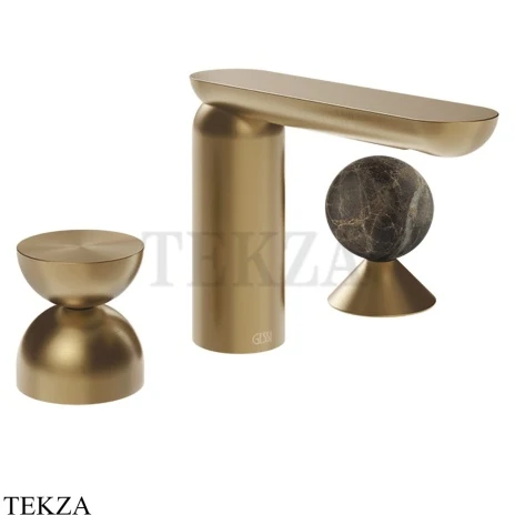 Gessi Perle Смеситель для раковины на 3 отв., без гарнитура 74918-726, бронза Brushed