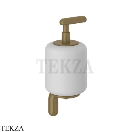 Gessi Goccia Дозатор для жидкого мыла, белая керамика 38013-713, Antique Brass
