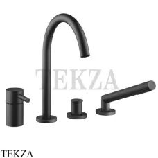 Dornbracht Meta Смеситель для ванны на 3 отверстия с гарнитуром 27632661-33, черный матовый