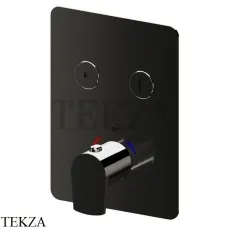 Newform HAKA Термостат для душа, 2 потока, Select, внешняя часть 70436E.01.093, черный матовый