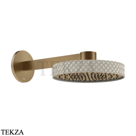 Gessi Pelle Tresse Верхняя лейка с кронштейном D30,5 см, 78249-448, Crème/ Deep Bronze Br. PVD