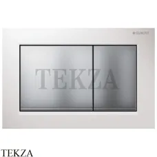 Geberit Omega30 Клавиша смыва для Omega 12 см 115.080.KL.1, белый/матовый хром/матовый хром