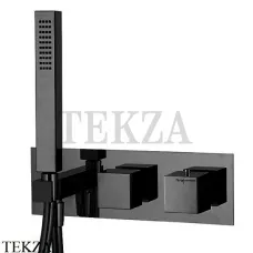 FIMA Carlo Frattini FIT Термостат на 2 потока, с гарнитуром, F3989NX3NS, черный матовый