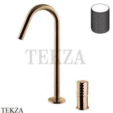 FIMA Carlo Frattini Spillo TECH G Смеситель для раковины, с донным клапаном F3271TNCGZL, Amber Bronza