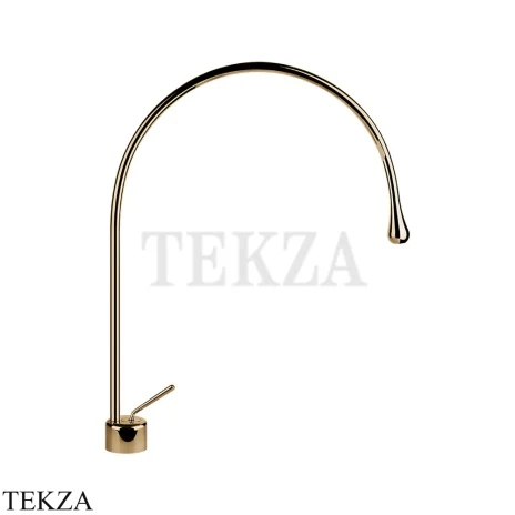 Gessi Goccia Смеситель для раковины высокий, без сливного гарнитура 33603-735, Warm Bronze PVD