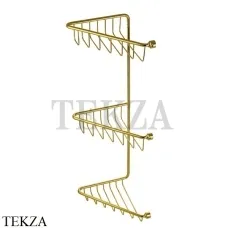 Migliore COMPLEMENTI Решетка угловая тройная в душевую зону 22055, золото глянец