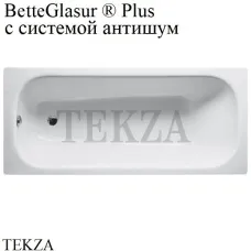 BETTE BETTECLASSIC Ванна прямоугольная, сталь 1272-000 PLUS, система антишум, BetteGlasur ® Plus, белый глянец