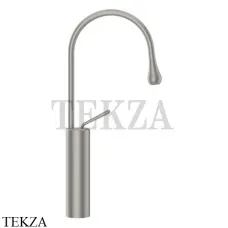 Gessi Goccia Смеситель для раковины высокий, без сливного гарнитура 33608-147, Chrome Brushed