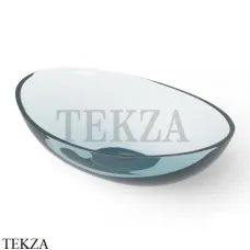 Dea Design Washbasins Раковина настольная овальная Glasstech DD9039 550 R11, Dark Blue R11