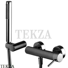 FIMA Carlo Frattini Spillo UP Смеситель для душа настенный, с гарнитуром F3035CS, Brushed black chrome