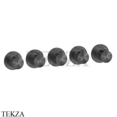 Gessi 316 SHOWER Термостат для душа на 4 выхода, внешняя часть 54338-707, Black Metal Brushed