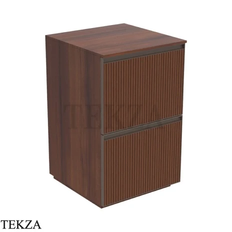 Flaminia Cubika тумба под раковину напольная 50×50×78,5 см, 2 ящика, орех Noce Greca