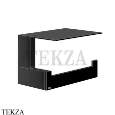 Gessi Rettangolo Держатель туалетной бумаги с крышкой 20849-706, Black Metal PVD