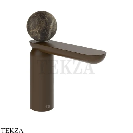 Gessi Perle Смеситель для раковины, с донным клапаном 74151-845, бронза Dark Brush