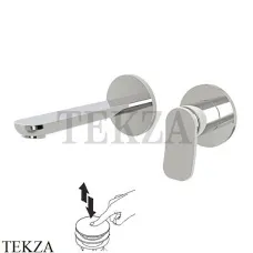 FIMA Carlo Frattini FLO Смеситель для раковины, внешняя часть, F3821X8SN, Brushed nickel (снято с производства)