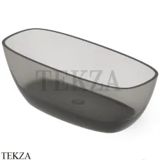 Dea Design Soul Ванна отдельностоящая скругленная 170x72 Glasstech DD8630 1700 R4, Smoky Black R4