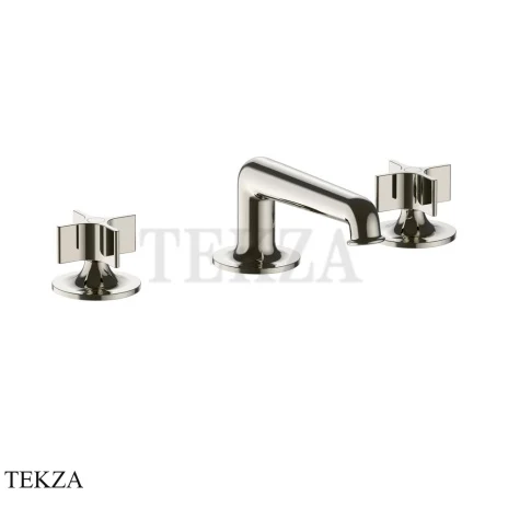 Fantini Flora Смеситель для раковины, без гарнитуры 7695J604W, Polished Nickel PVD