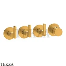 Gessi INCISO SHOWER Термостатический смеситель, 3 потока, внешняя часть 58336-246, Gold PVD