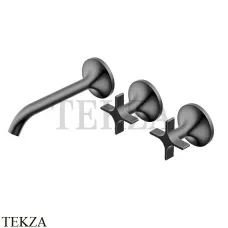 Ritmonio Diametro35 Cross Смеситель для раковины, внешняя часть PR53AK201 F31, Frosted Black Chrome