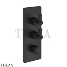 Gessi VENTI20 Термостат для душа, 2 поток, внешняя часть 65200-299, Matte Black