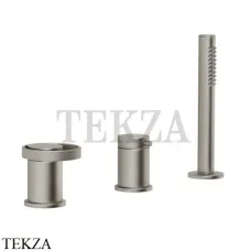 Gessi ANELLO Смеситель на борт ванны без излива, с гарнитуром 63347-149, Finox Brushed Nickel