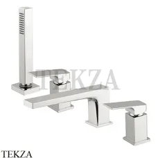 FIMA Carlo Frattini FIT Смеситель на борт ванны с гарнитуром, F3394NSN Brushed nickel