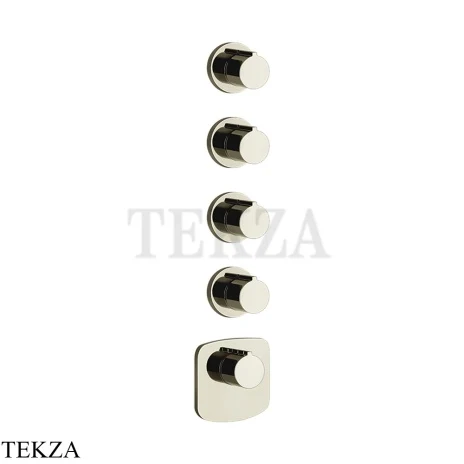 Gessi Ingranaggio-Anello Термостат для душа, 4 потока, внешняя часть 43238-720, Nickel PVD