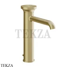 Gessi Origini ACCENT Смеситель для раковины с донным клапаном 66005-727, Brushed Brass