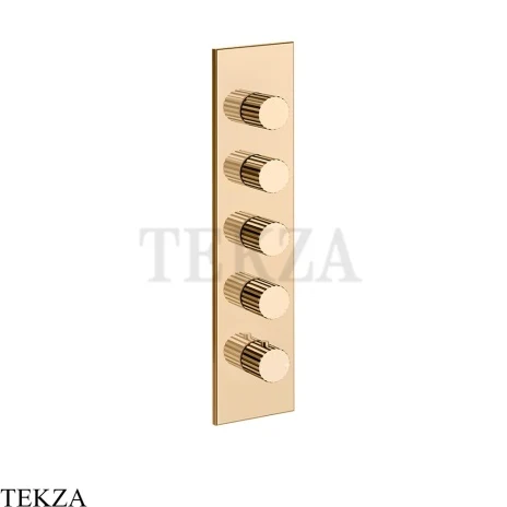 Gessi Incastri Термостат для душа 4 потока, внешняя часть 75318-735, бронза глянец