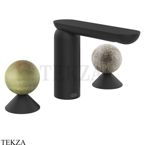 Gessi Perle Смеситель для раковины на 3 отв., без гарнитура 74565-299, черный матовый