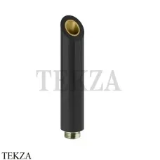 Gessi Душевая лейка Kneipp из черного ABS пластика 32930-716, Gold Br. PVD