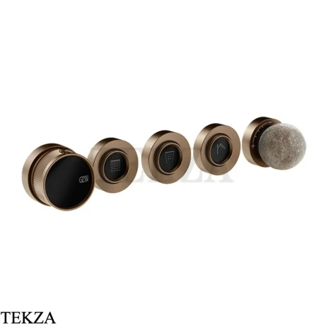 Gessi Perle Термостат для душа на 3 потока, внешняя часть 74634-761, бронза Coffee
