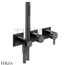 Gessi Incastri Смеситель для душа с гарнитуром, внешняя часть 75036-706, Black Metal PVD