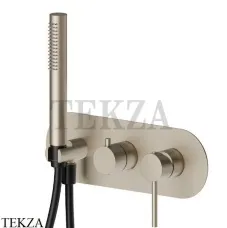 Newform XT Смеситель для душа 2 потока, с гарнитуром, внешняя часть 4269E.M0.071, Gold satin
