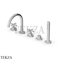 Zucchetti Gill Смеситель на борт ванны с гарнитуром ZGL5512, хром глянец